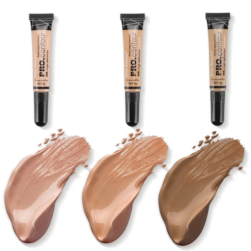 Консилер контурный жидкий Pro маскирующий тональный крем темно-белый Corretivo Maquiagem основа контур лица макияж глаз
