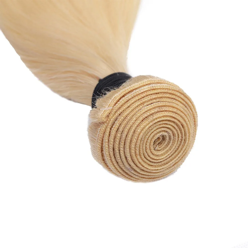 Blonde 613 Brazilian Straight Hair Weave Bundles 1 Pc Human Extensions Non Remy Piaoyi Free Shipping | Шиньоны и парики