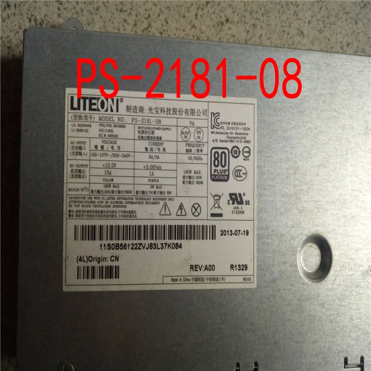 LITE ON PS 2181 08 APB033 сервера Питание 180W блок питания S740 S780 S800 S850|Блоки для компьютеров| |