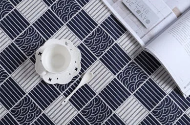 placemats 2 Столовые приборы для обеденного стола, столовые приборы, коврик, хлопок, белый, черный, с рисунком, настольные коврики, подстилки, украшение для чаши - Цвет: placemats 2