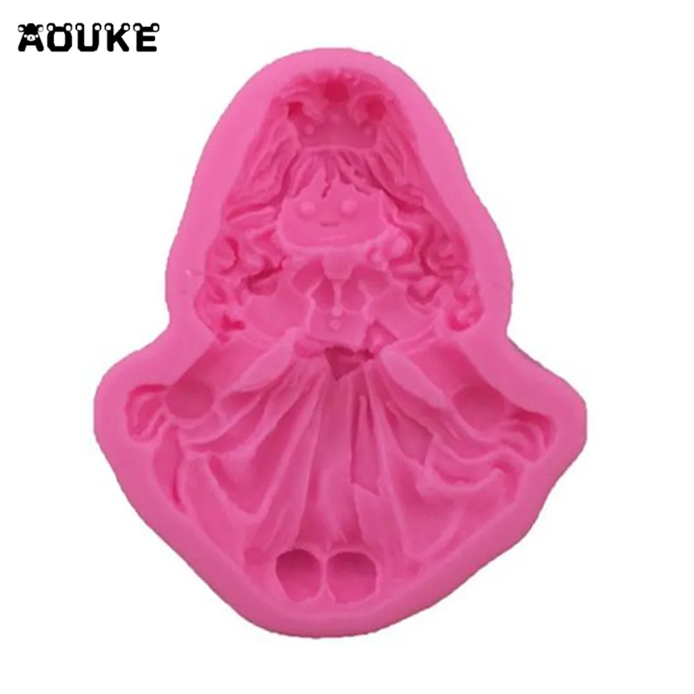 Кукла Принцесса невеста Девушка Форма помадка торт Силиконовая форма шоколада