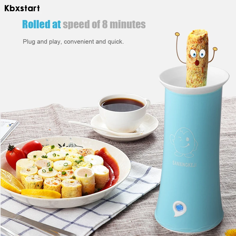 

Kbxstart Automatic Multifunction Mini Egg Roll Maker Breakfast Egg Boiler Master Sausage Machine Kitchen Cooling Egg Cooker