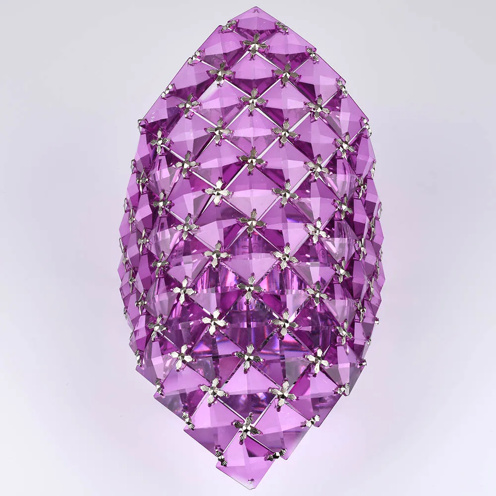 Purple color Современный хрустальный настенный светильник, хромированный бра, настенный светильник для гостиной, ванной комнаты, домашнего внутреннего освещения, декоративный светильник для комнаты - Цвет абажура: Purple color