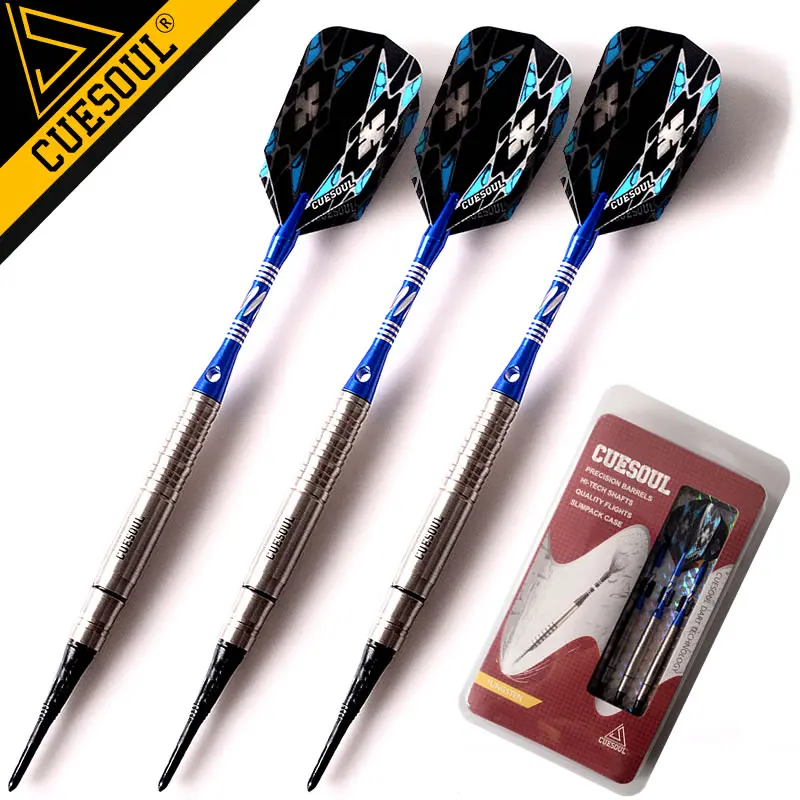 Новые 3 шт/набор профессиональных Вольфрам мягкий наконечник Дартс 18 г с Алюминий