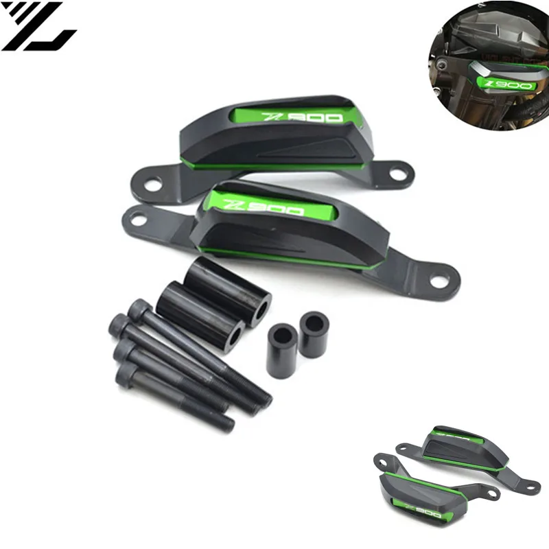 С логотипом Z900 Мотоцикл CNC алюминиевые части для Kawasaki Z900 крышка двигателя Краш колодки Рамка протектор сдвижные стенки статора