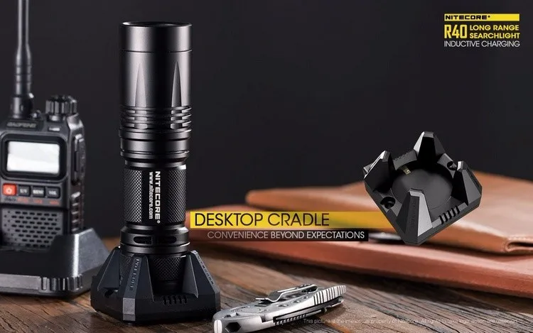 NITECORE R40 флэш-светильник 1000 люмен XP-L HI светодиодный белый светильник с перезаряжаемой батареей наружная поисковая ручная лампа