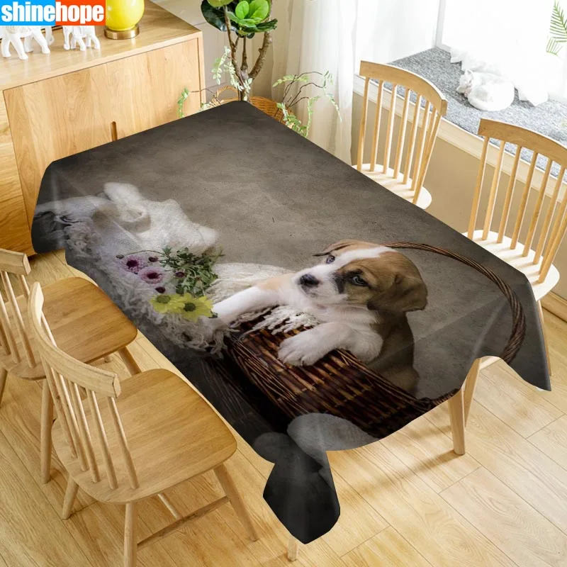 Скатерть с животным узором для собак Amstaff скатерть Пылезащитная Моющаяся Ткань