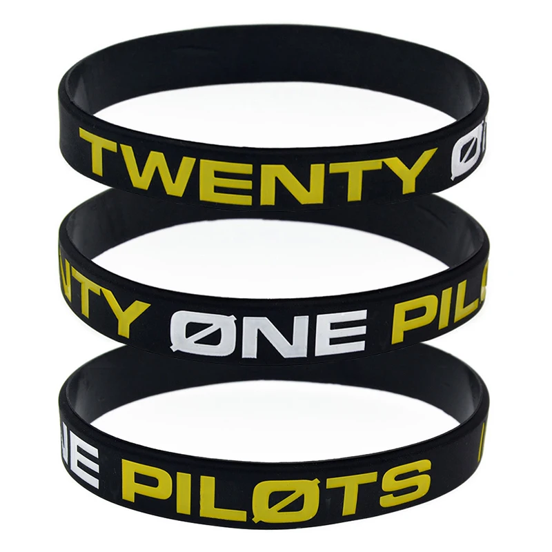 5 шт./лот рок группа Twenty One Pilots силиконовый резиновый браслет наручный 1 дюймов