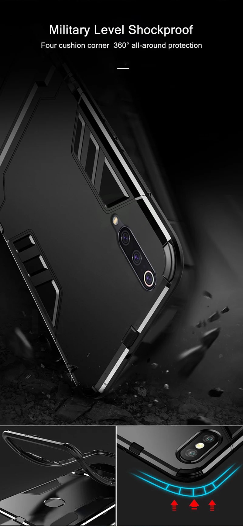 Чехол Летучая мышь с подставкой для samsung Galaxy S9 S10 Plus S10e Note 9 samsung A70 A50 A30 M30 M20 ударопрочный чехол из ТПУ+ ПК прочная крышка