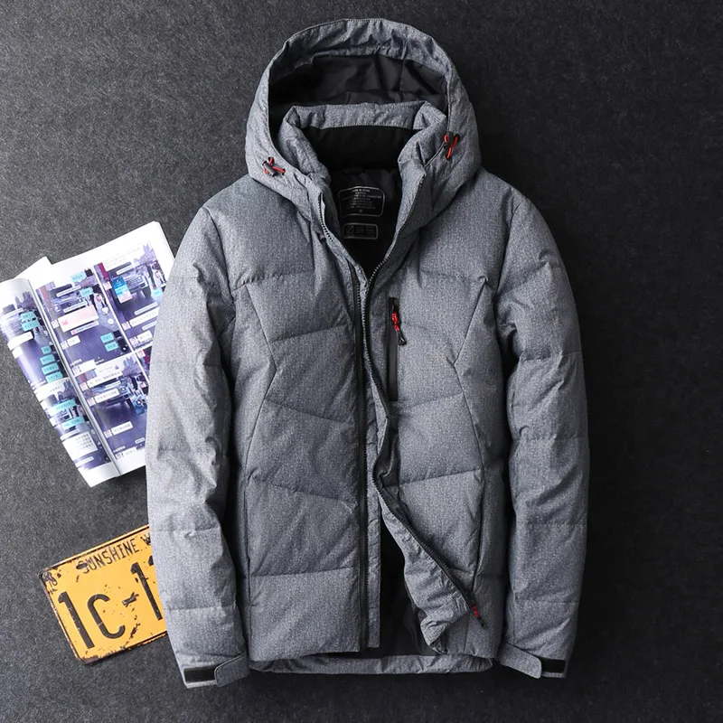 NEW Men Parkas Winter Down Coat White Duck Jacket Brand Thick Jackets Hooded Outerwear | Мужская одежда