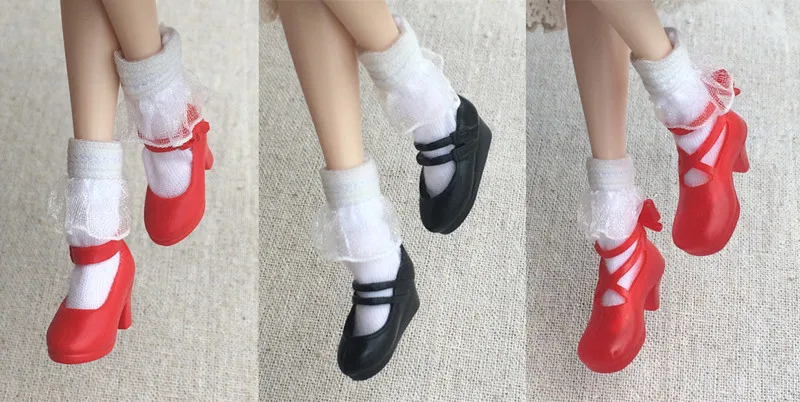 1 пара милых кукол Blyth на высоком каблуке обувь для Kurhn Licca 1/6 аксессуары | Игрушки и