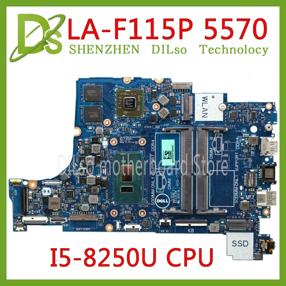 

KEFU LA-F115P материнская плата для Dell INSPIRON 15 5570 5770 7570 P75F материнская плата LA-F115P DDR4 I5-8250U ЦП тест 100% оригинал