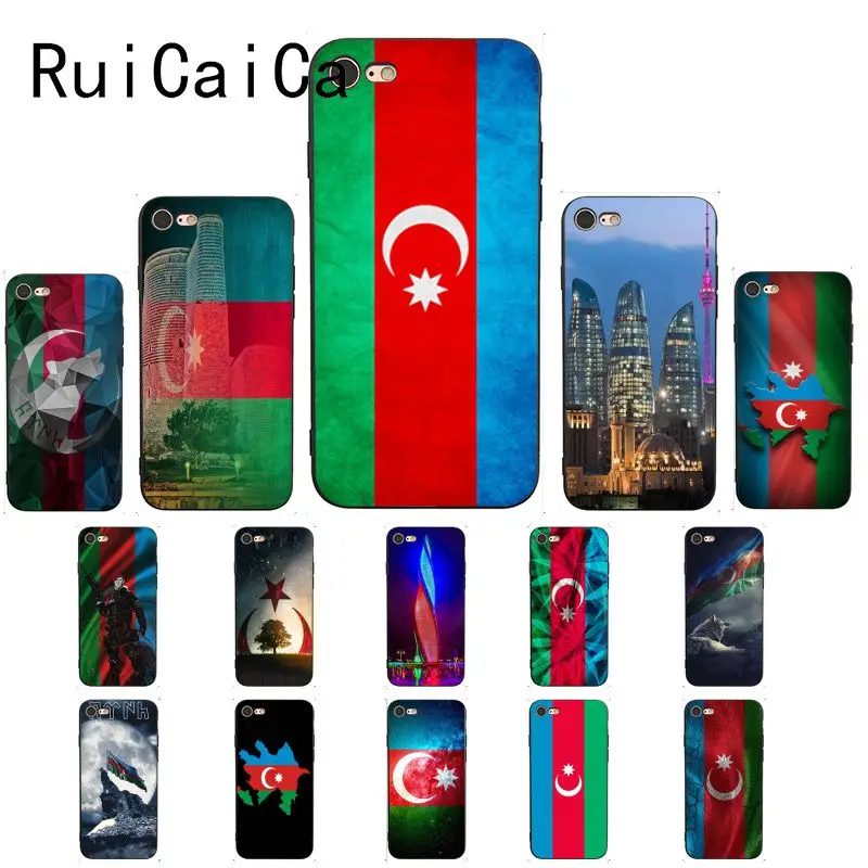 Мягкий силиконовый чехол для телефона RuiCaiCa azerbaian buta flag из ТПУ iPhone 8 7 6 6S 6Plus X XS MAX 5 5S