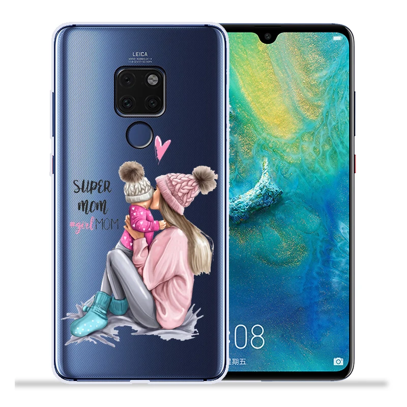 Модный чехол для телефона Super Dad мамы и дочки Huawei Mate 20 Lite Pro 9 10 Nova 2 Plus A3 Nova3i