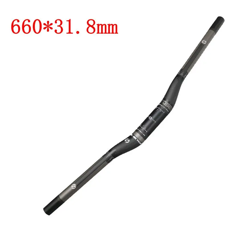 660mm TOSEEK Углеродный руль для велосипеда, горный плоский/подъемный руль для велосипеда 620-740мм* 31,8 мм, руль для горного велосипеда, руль для шоссейного велосипеда, запчасти - Цвет: 660mm
