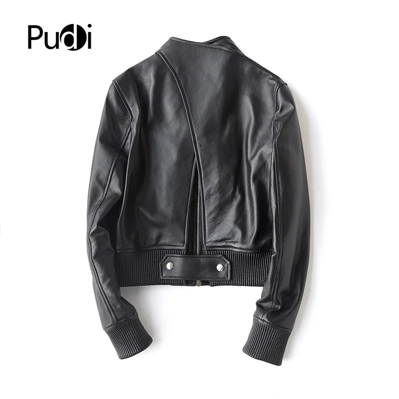 PUDI A22293 Новая модная женская куртка из натуральной овечьей кожи, Женская куртка из натуральной кожи, мотоциклетная куртка для отдыха, осенне-зимнее пальто