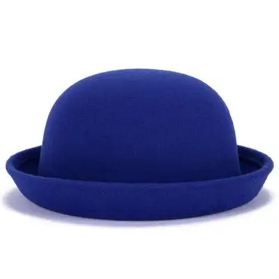 Бренд SUOGRY зима осень для женщин дамы Fedoras Топ джаз шляпа мода утолщение котелок шапки качество полиэстер хлопок Круглые шапки - Цвет: 11