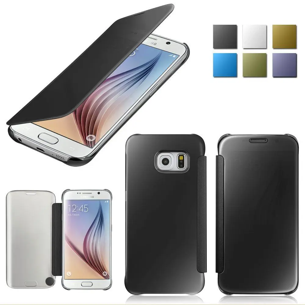 Smart View зеркало кожа флип чехол для samsung Galaxy S7 край S8 плюс Примечание 8 S6 s6 A3 A5 A7 J3 J5