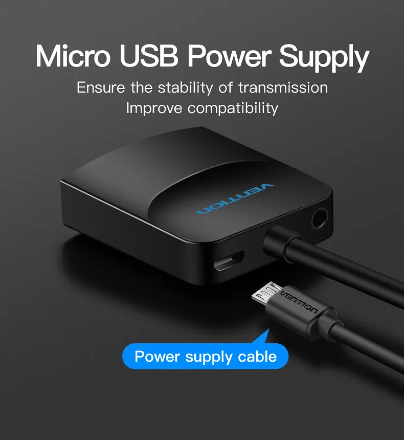 Vention активный VGA к HDMI адаптер кабель конвертер с аудио 1080 P для портативных ПК к HDTV проектор со встроенным чипсет