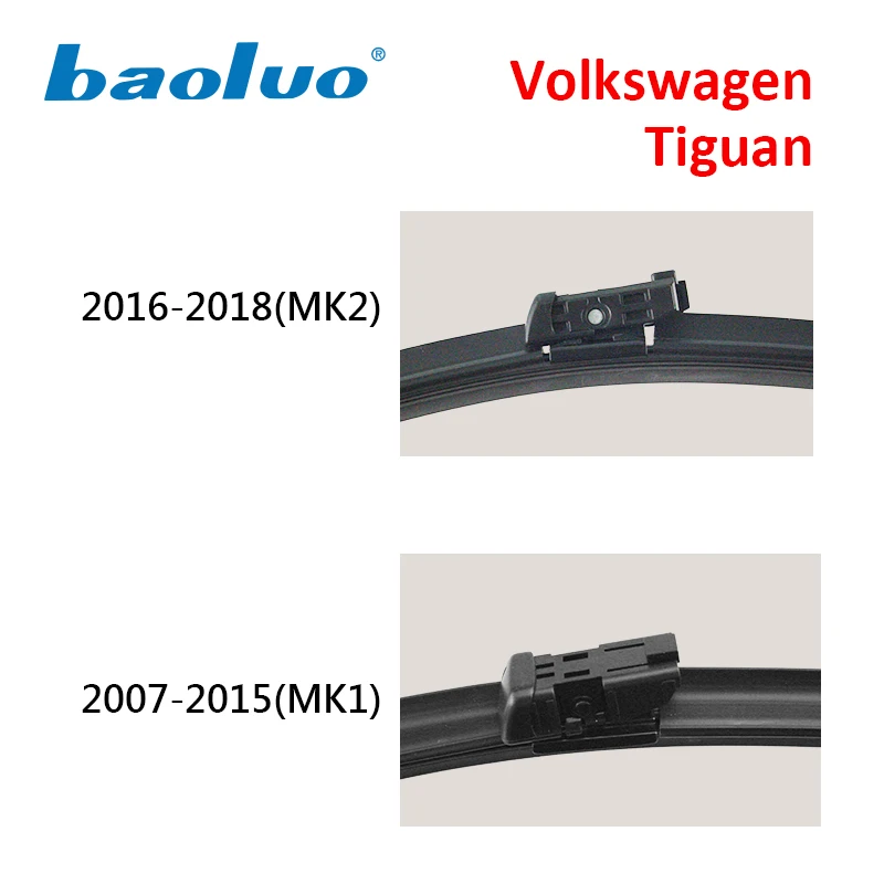 Baoluoбыл стеклоочистителей для Volkswagen VW Tiguan Mk1/Mk2 2007 2008 2009 2010 2012 2013 2014 2015 2016 2017 2018