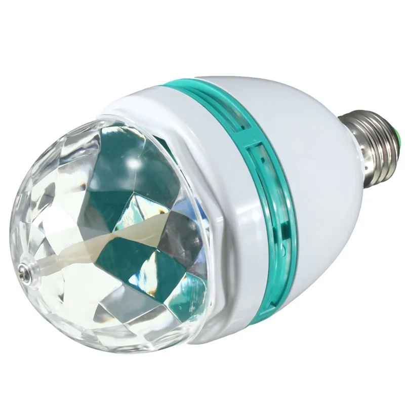 Светодиодная лампа E27 6 Вт RGB с автоматическим вращением магическим шариком|light