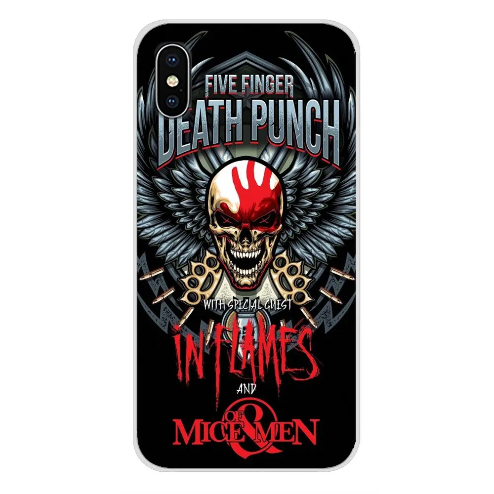 Чехлы для мобильных телефонов Apple iPhone X, XR, XS MAX, 4, 4S, 5, 5S, 5C, SE, 6, 6 S, 7, 8 Plus, ipod touch, 5, 6, five finger death punch skull
