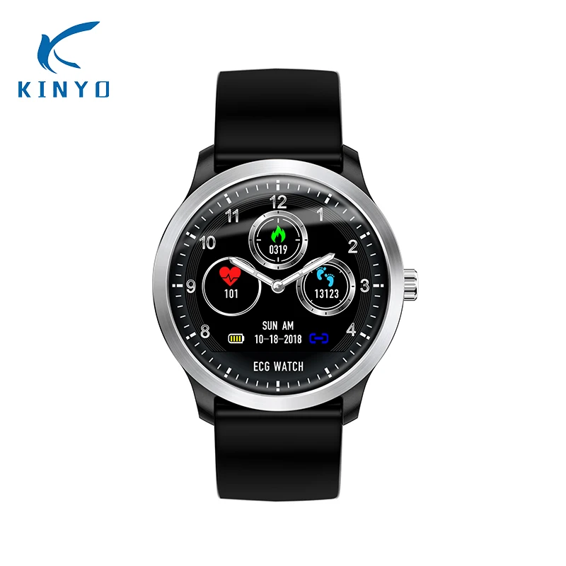2018 newest HeartRate smartwatch ECG waterproof wrist watch Bluetooth sleep tracker smart clock message reminder for android ios |