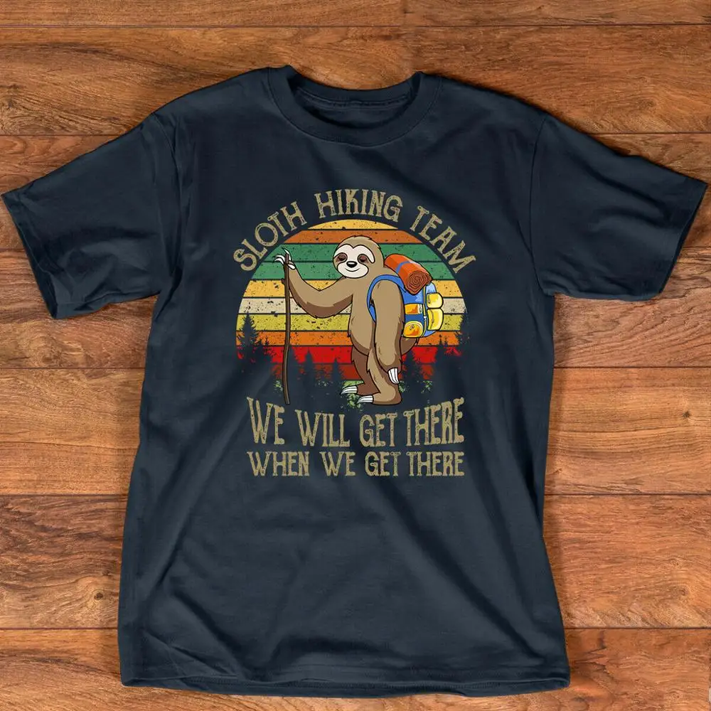 

Sloth Hiking Team T Shirt for Sloth Lover Hiking Traveling S - 3Xl T Shirt O-Neck Male New Fashion Men Short Sleeve Homme Suit