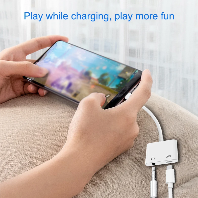 2 в 1 быстрая зарядка гарнитура адаптер Type C USB 3 5 мм цифровой аудио кабель