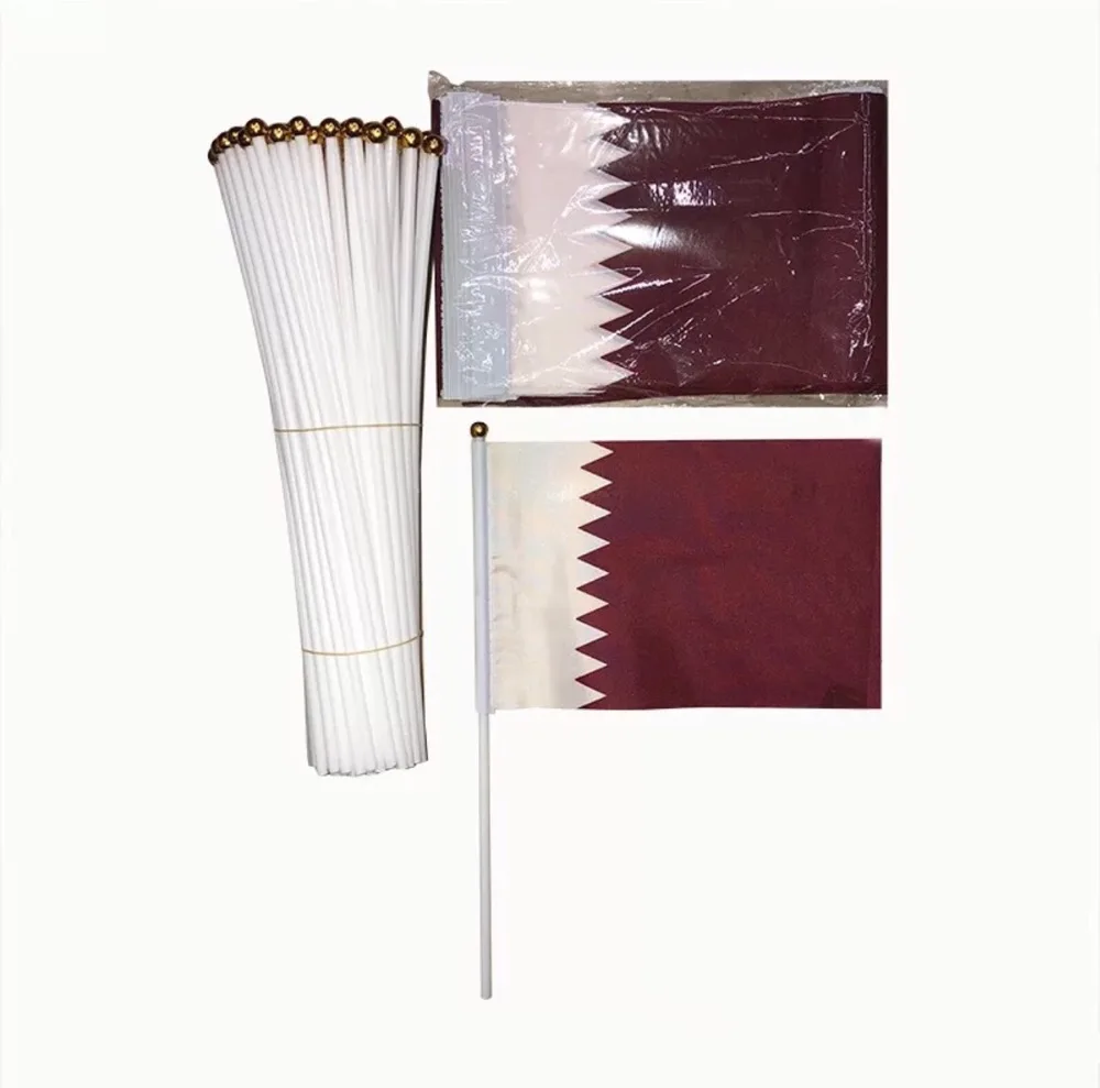 

14*21cm Qatari flags waving Qatari flags