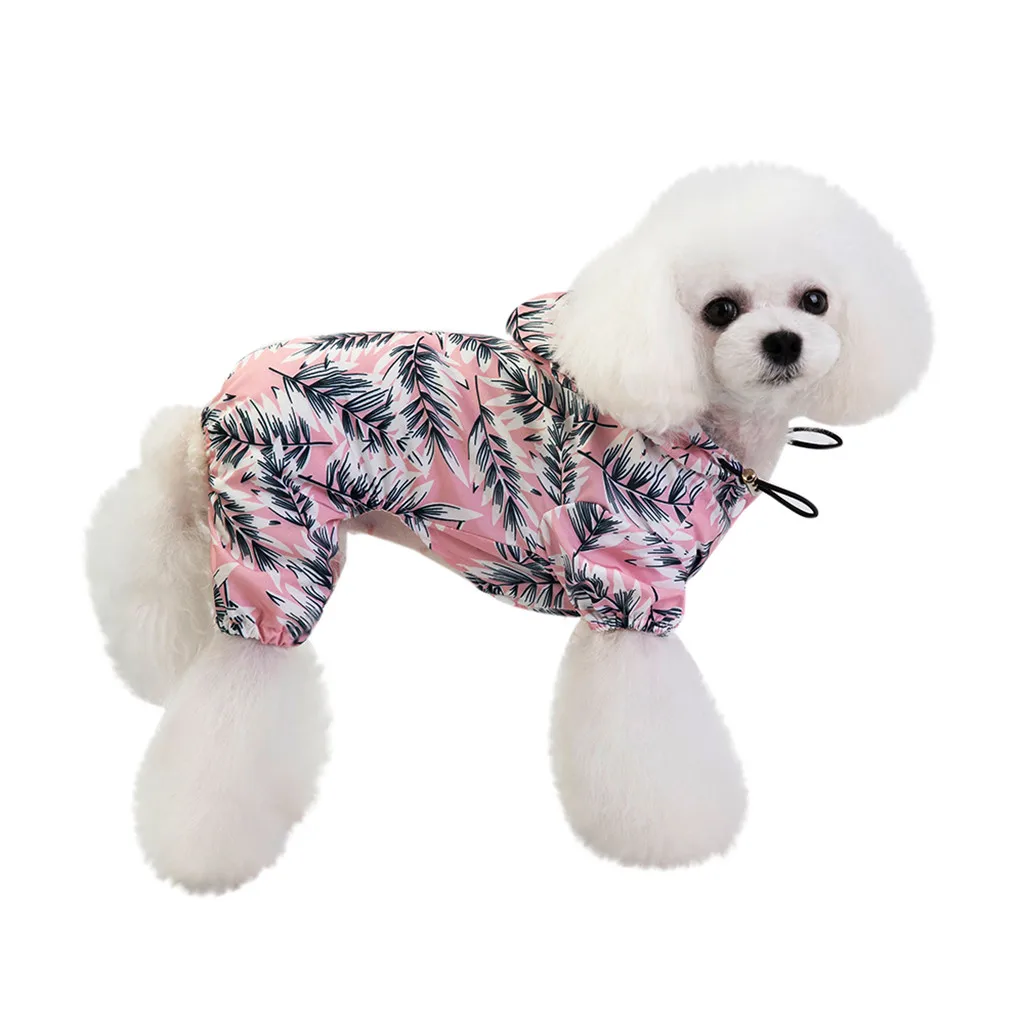 Плащ дождевик с капюшоном для собак Водонепроницаемый модный плащ ветровка