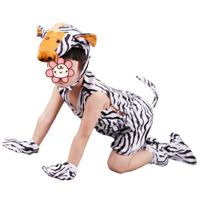 Детский костюм для костюмированной вечеринки с изображением животных зебры