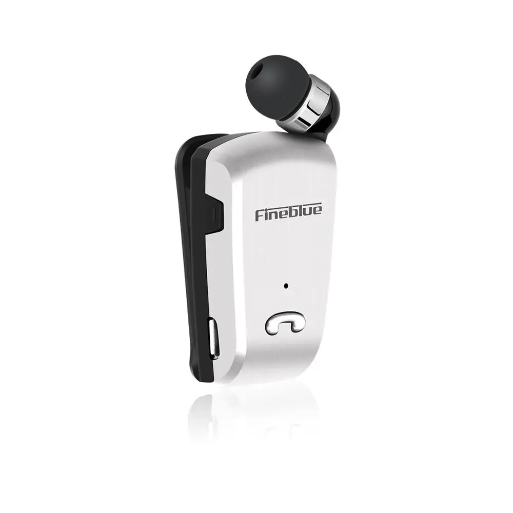 Белый Fineblue L18 новейший мини Беспроводной бизнес-гарнитура Bluetooth спортивные драйвер наушников Телескопический зажим на стерео наушники с микрофоном - Цвет: Белый
