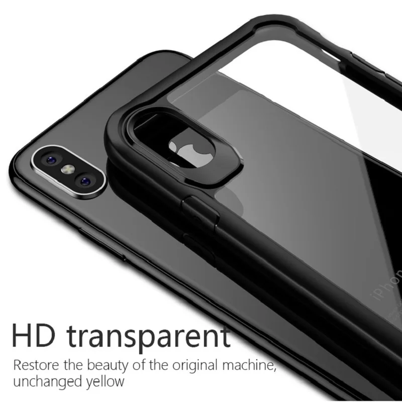 Чехол для Телефона Iphone 6 6s 7 8 Plus прозрачная Противоударная броня задняя крышка