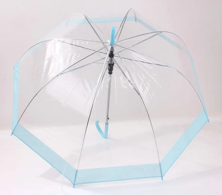 4 Цвета Высокое качество Новый длинной ручкой Цвет прозрачный зонтик дождь Для