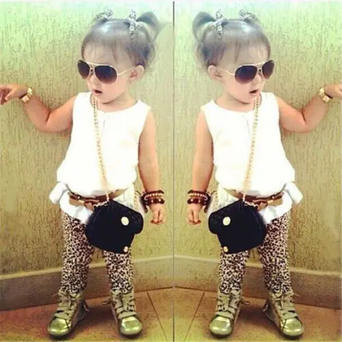 НОВЫЙ комплект одежды для маленьких девочек от 1 года до 7 лет из 3 предметов: топ