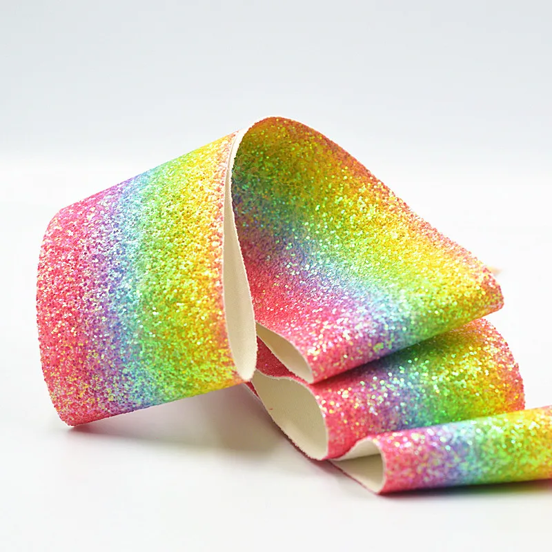 3 дюйма 75 мм Лидер продаж радужная объемная Блестящая лента для украшения бант