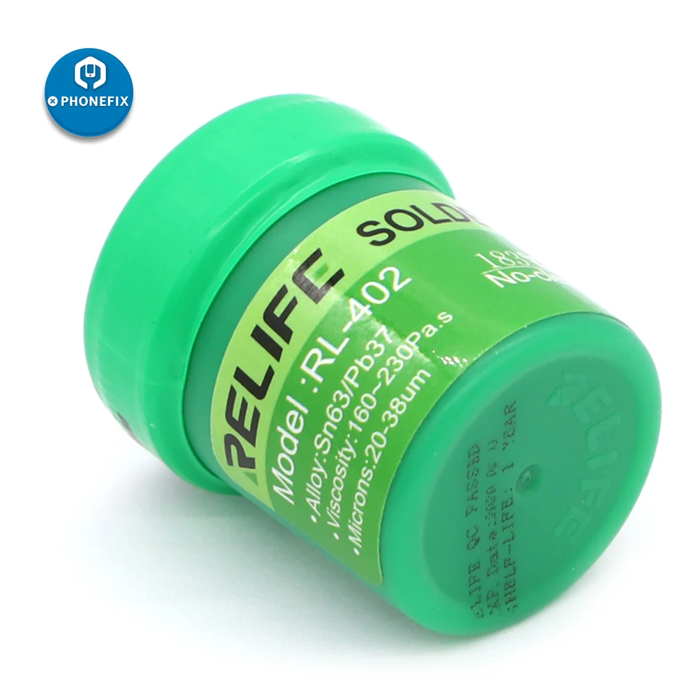 RELIFE No limpio pasta de soldadura RL-400 RL-401 RL-402 40g Sn63/Pb67 183 °C pasta de soldadura para teléfono iphone reboleo de BGA soldadura