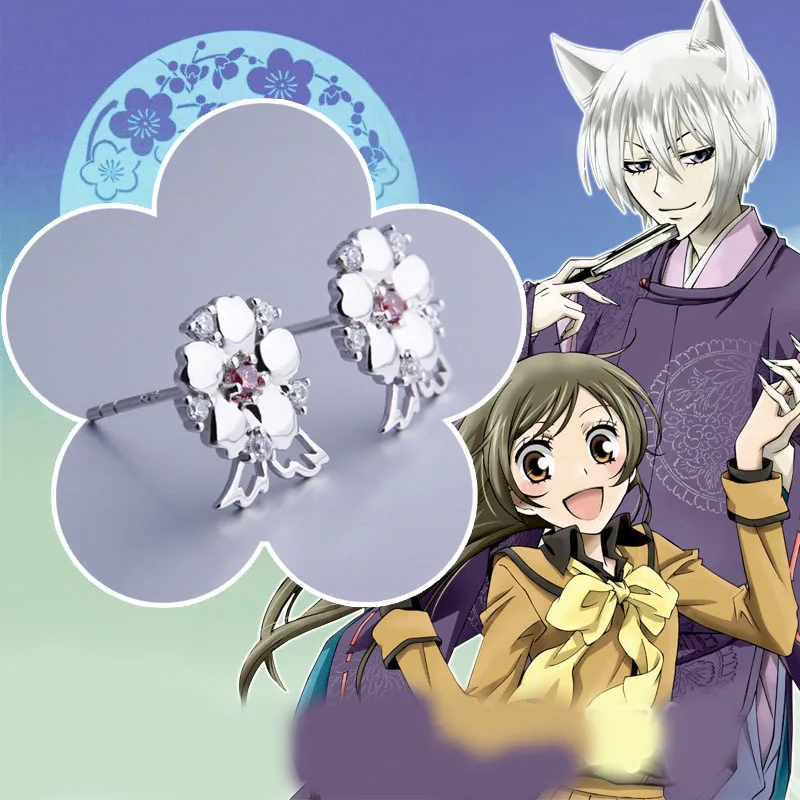 Серьги-гвоздики с мультяшным рисунком Kamisama Love камисама кисс томоэ серебро 925