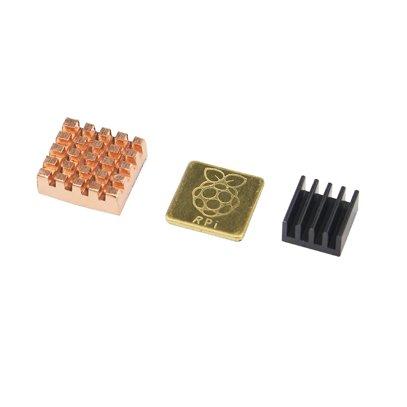 Raspberry Pi теплоотвод 1 алюминий + 2 меди с логотипом охлаждающая подставка