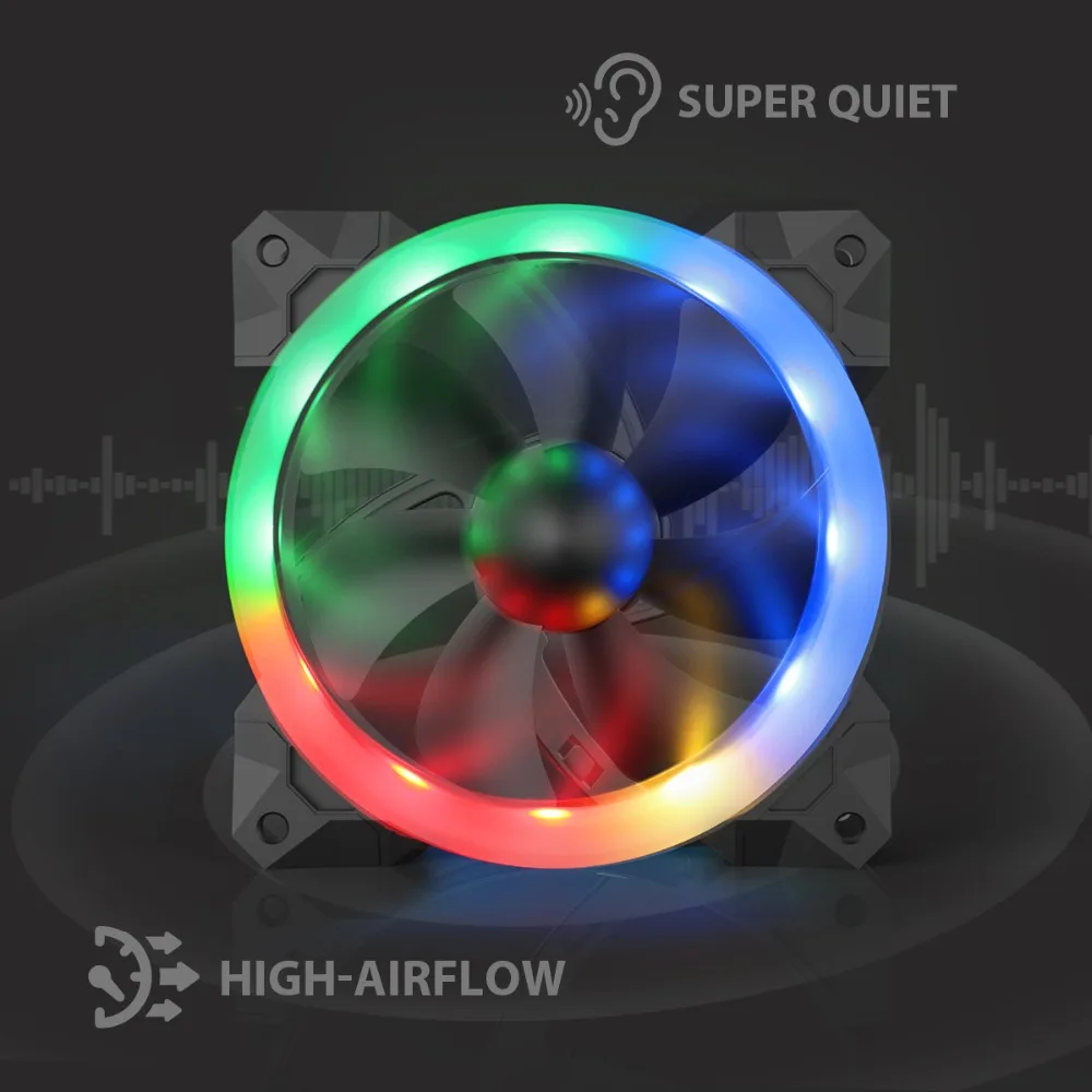 Redragon 3 пакет cpu Cooler GC F008 120 мм ПК Вентилятор RGB контроллер Светодиодный радиатор