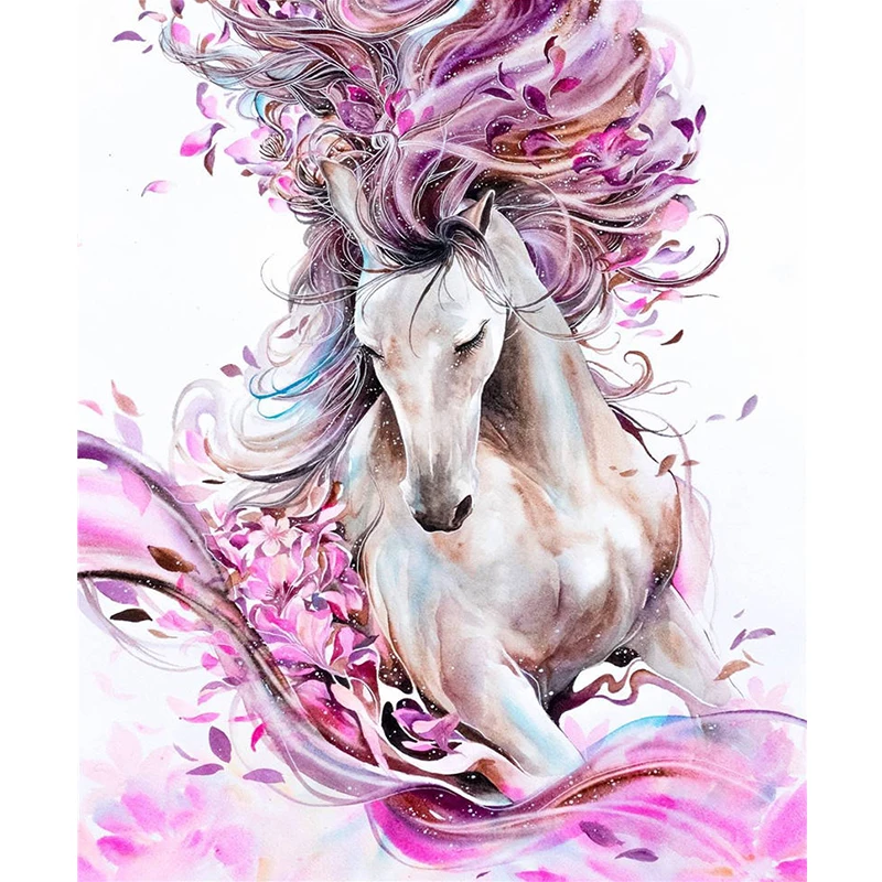 Horse pattern Full Square 5D diamond painting cross stitch embroidery mosaic home decor | Дом и сад