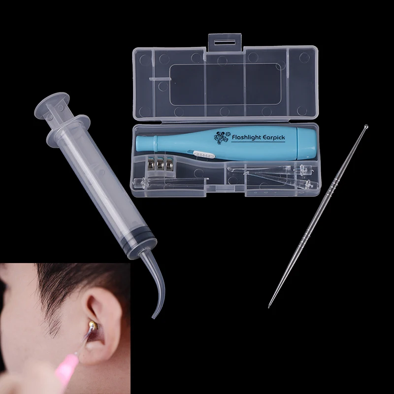 4 вида светодиодных ушных вкладышей для снятия ирригатора шприц удаления