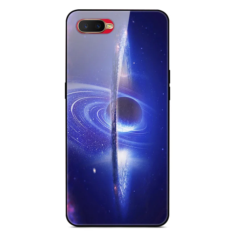 Чехол из закаленного стекла для OPPO RX17 Neo чехол силиконовый бампер жесткая стеклянная задняя крышка для OPPO RX17 Neo RX 17 Neo A1K AX7 Capas - Цвет: Красный