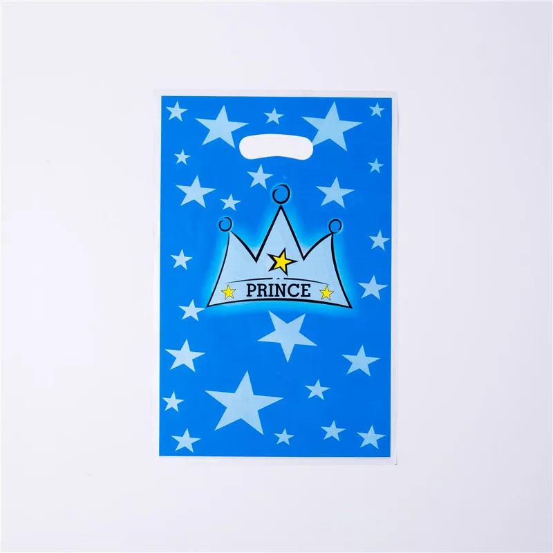 Gift Bag 6 pcs Корона принца Baby Shower одноразовая посуда для вечеринки бумажные салфетки баннер скатерть стакан с соломинкой тарелки день рождения принадлежности - Цвет: Gift Bag 6 pcs