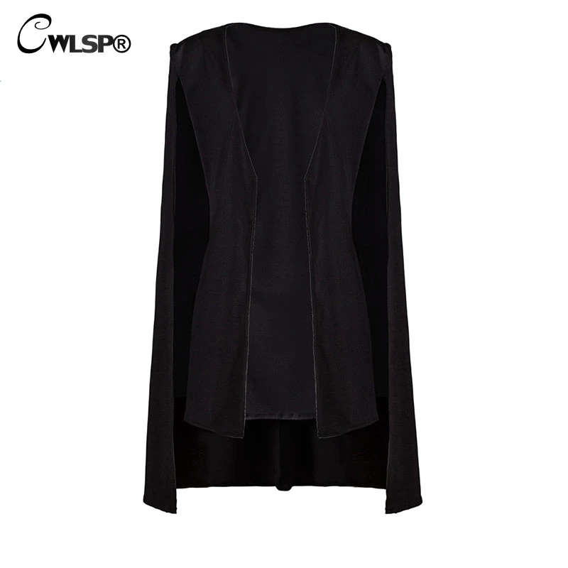 Женский тренчкот без рукавов CWLSP повседневный длинный трапециевидной формы с