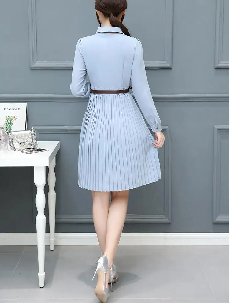 Новое поступление 2018 года сезон весна элегантные шифоновые платья-рубашки для