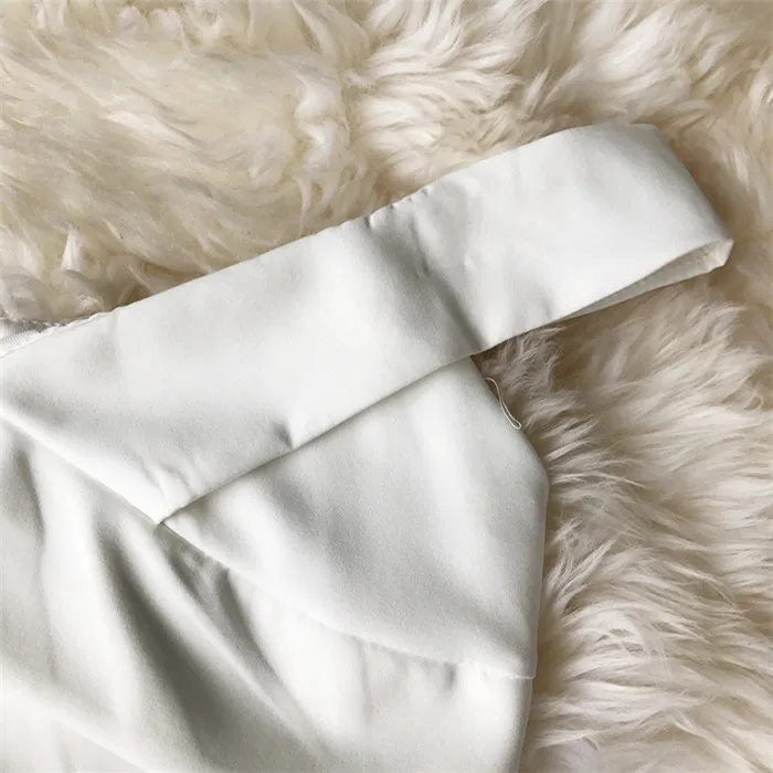 ALPHALMODA Лето Для женщин Slash шеи с оборками Vestidos Твердые Цвет Разделение Раффлед дамы сексуальное платье с русалочкой