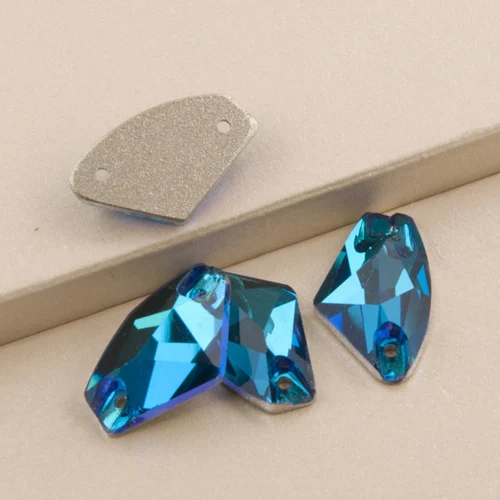 Blue Zircon YANRUO 3256 Галактический пришивной кристалл с плоской задней частью стразы аппликация со стразами Швейные стеклянные камни для рукоделия - Цвет: Blue Zircon