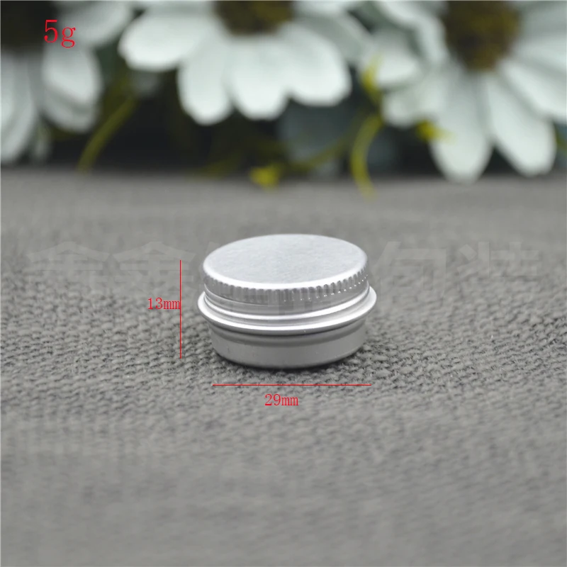 5g empty round aluminum lip balm tins for cosmetic packaging 5cc cream jar bottle with lid silver Spiral box container | Дом и сад